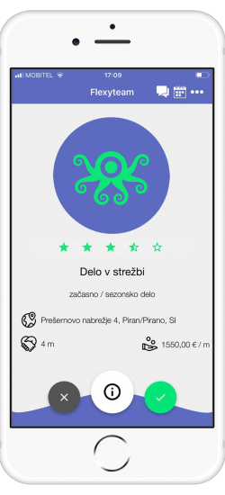Flexyteam App - prva stran